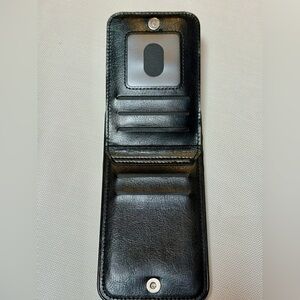 Black Leather IPhone 15 Pro Max Wallet Case - Excellent Condition